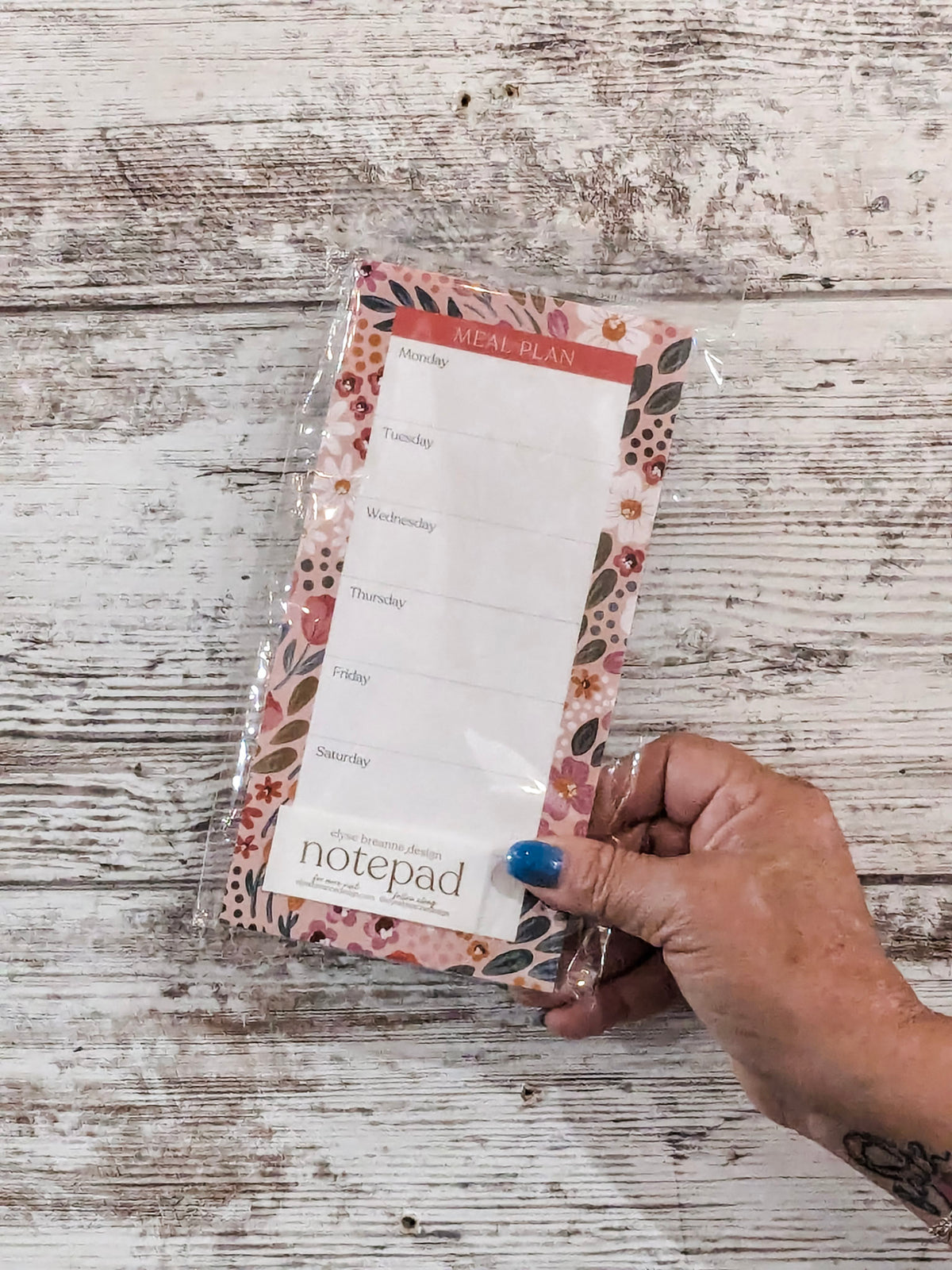 Summer Meadows Meal Plan Notepad